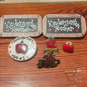 Kindergarten Teacher Pins Lot.
